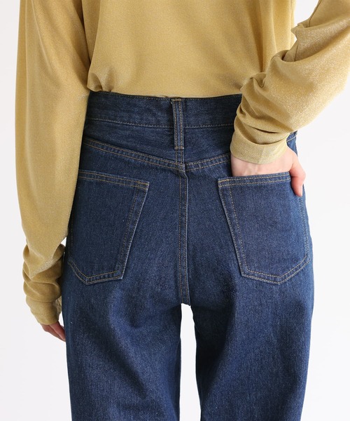 n'OrLABEL（ノアールレーベル）の「『ストレートデニムパンツ』（デニムパンツ・レディース・ブラック/サックスブルー/ブルー・S/M/L/LL/3L）」の6枚目の写真