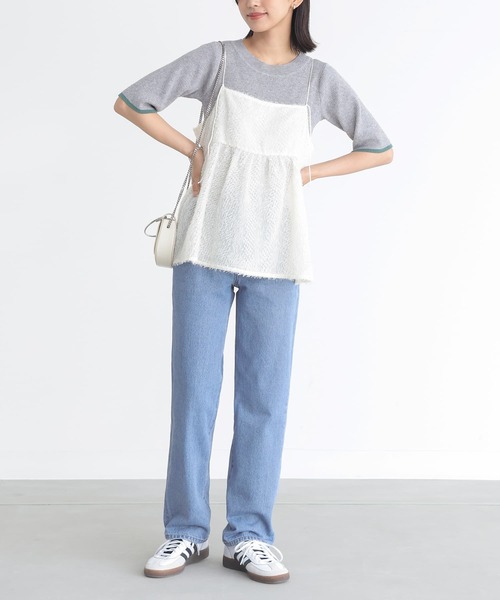 n'OrLABEL（ノアールレーベル）の「『ストレートデニムパンツ』（デニムパンツ・レディース・ブラック/サックスブルー/ブルー・S/M/L/LL/3L）」の13枚目の写真