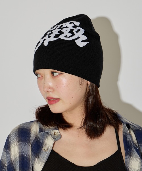 ROOPTOKYO（ループトウキョウ）の「ロゴビーニー（ニットキャップ/ビーニー・レディース・ピンク/レッド/ブラック系その他/ブラック系その他2・FREE）」の7枚目の写真