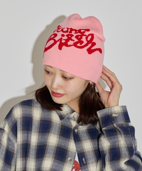 ROOPTOKYO（ループトウキョウ）の「ロゴビーニー（ニットキャップ/ビーニー・レディース・ピンク/レッド/ブラック系その他/ブラック系その他2・FREE）」の13枚目の写真