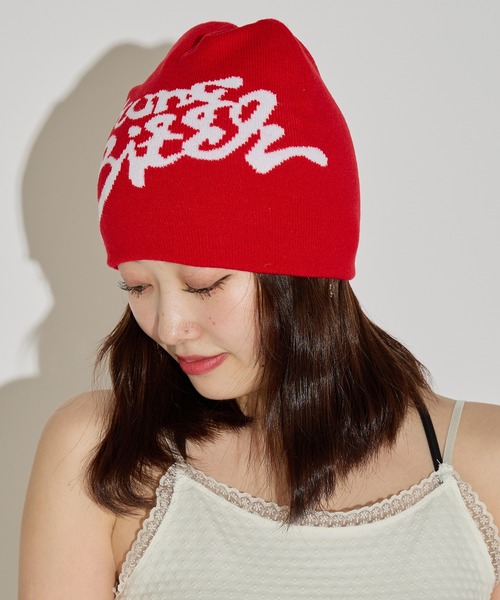 ROOPTOKYO（ループトウキョウ）の「ロゴビーニー（ニットキャップ/ビーニー・レディース・ピンク/レッド/ブラック系その他/ブラック系その他2・FREE）」の16枚目の写真