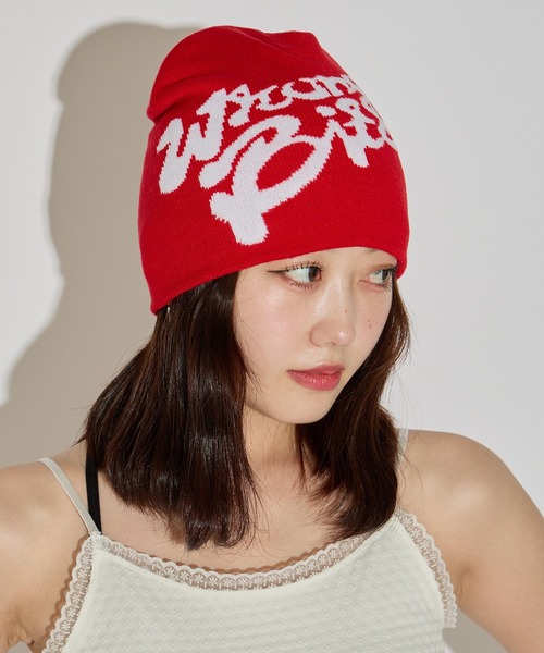 ROOPTOKYO（ループトウキョウ）の「ロゴビーニー（ニットキャップ/ビーニー・レディース・ピンク/レッド/ブラック系その他/ブラック系その他2・FREE）」の20枚目の写真