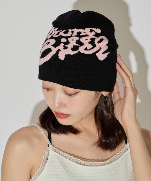 ROOPTOKYO（ループトウキョウ）の「ロゴビーニー（ニットキャップ/ビーニー・レディース・ピンク/レッド/ブラック系その他/ブラック系その他2・FREE）」の21枚目の写真