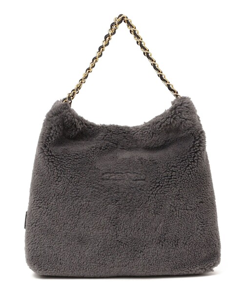 ヴィオラロドーロ ボアチェーンバッグ　ナチュラル VIOLAd'ORO（ヴィオラドーロ）の「VIOLAd'ORO:ボア チェーン バッグ