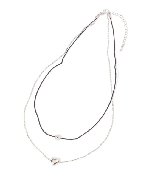 LAKOLE（ラコレ）の「コード×ハート2連ネックレス / 139707（ネックレス・レディース・その他1/その他2・FREE）」の3枚目の写真