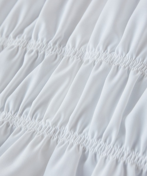 VIS（ビス）の「シャーリングバルーンシャツ（シャツ/ブラウス・レディース・ブルー/ホワイト/ライトグリーン・FREE）」の8枚目の写真