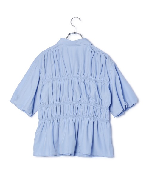 VIS（ビス）の「シャーリングバルーンシャツ（シャツ/ブラウス・レディース・ブルー/ホワイト/ライトグリーン・FREE）」の16枚目の写真