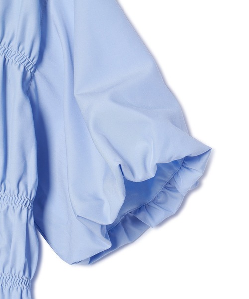 VIS（ビス）の「シャーリングバルーンシャツ（シャツ/ブラウス・レディース・ブルー/ホワイト/ライトグリーン・FREE）」の19枚目の写真