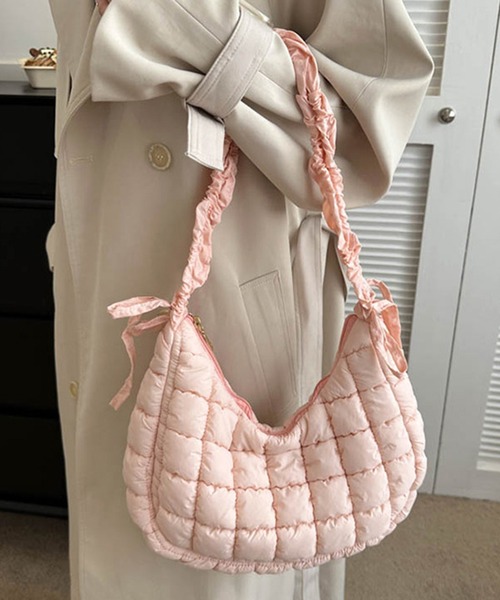 STYLEBLOCK(スタイルブロック)の「キルティングショルダーバッグ(ショルダーバッグ・レディース・カーキ/ピンク系その他/ホワイト/ブラウン/ブラック/ピンク・FREE)」の10枚目の写真