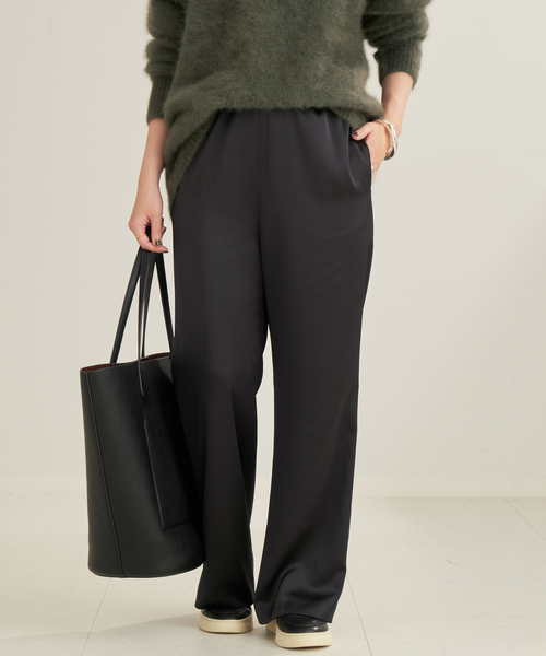 Plage プラージュ　Satin Relaxパンツ　ブラック　美品 plage（プラージュ）の「Satin Relax パンツ（その他パンツ