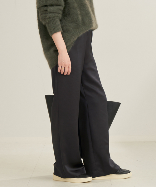 Plage プラージュ　Satin Relaxパンツ　ブラック　美品 plage（プラージュ）の「Satin Relax パンツ（その他パンツ