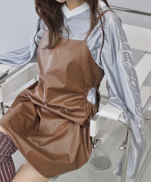 SANSeLF | Se サイドカットフェイクレザーチュニック【SANSeLF】sanwt24a007(チュニック)