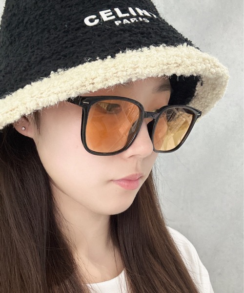 Burner（バーナー）の「【OKUOKU　0909】シンプル デザイン サングラス 伊達メガネ oku-sung-766024383410-3 Nn（サングラス・メンズ・オレンジ/クリア/ブラック・FREE）」の12枚目の写真