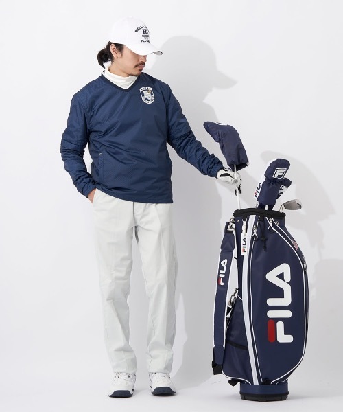 FILA GOLF(フィラゴルフ )の「【FILA GOLF/フィラゴルフ】Vネックプルオーバー ゴルフ(Tシャツ/カットソー・メンズ・ブラックミックス/ケミカルウォッシュ/ライトグレー・MEDIUM)」の19枚目の写真