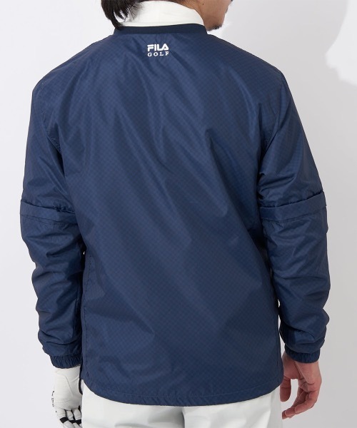FILA GOLF(フィラゴルフ )の「【FILA GOLF/フィラゴルフ】Vネックプルオーバー ゴルフ(Tシャツ/カットソー・メンズ・ブラックミックス/ケミカルウォッシュ/ライトグレー・MEDIUM)」の14枚目の写真
