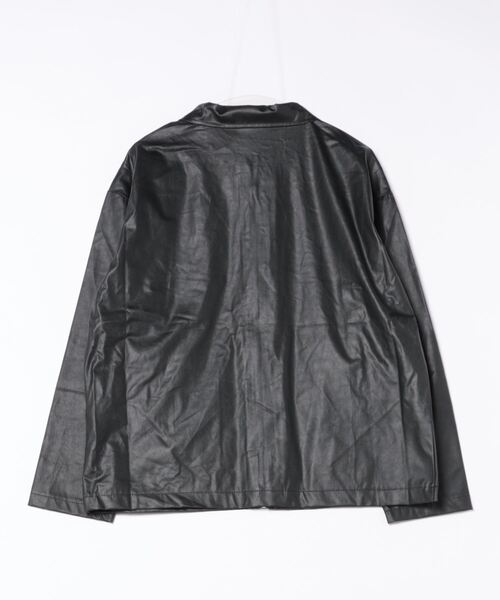 i-dare(アイディア)の「【i-dare】合成皮革 ジャケット(ブルゾン・レディース・ブラック・MEDIUM/LARGE/X-LARGE)」の7枚目の写真