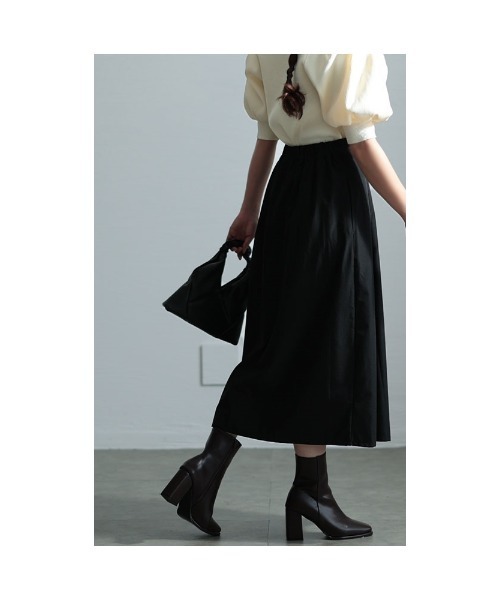 Sawa a la mode(サワアラモード)の「タックプリーツフレアスカート(スカート・レディース・カーキ/ブラック・FREE)」の12枚目の写真