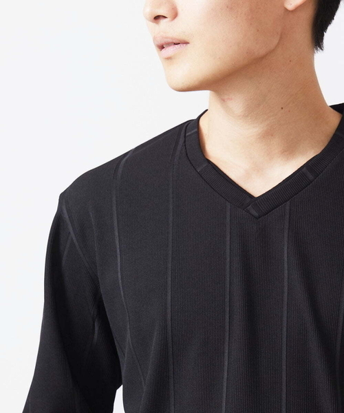 【大きいサイズあり】長袖カットソー/ワイドテレコ（Tシャツ/カットソー）｜MK MICHEL KLEIN HOMME （エムケーミッシェルクランオム）