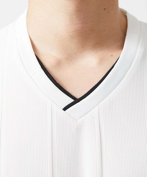 【大きいサイズあり】長袖カットソー/ワイドテレコ（Tシャツ/カットソー）｜MK MICHEL KLEIN HOMME （エムケーミッシェルクランオム）