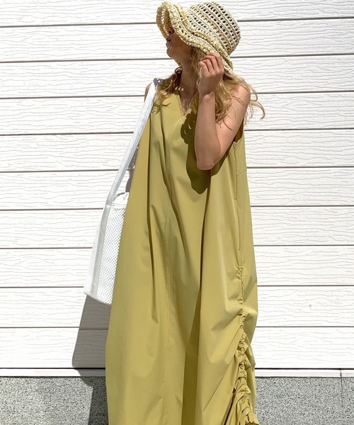 Q(キュー)の「ペーパーフリンジハット(ハット・レディース・ベージュ/ブラウン・ONE SIZE)」の13枚目の写真