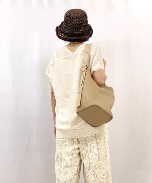 Q(キュー)の「ペーパーフリンジハット(ハット・レディース・ベージュ/ブラウン・ONE SIZE)」の15枚目の写真