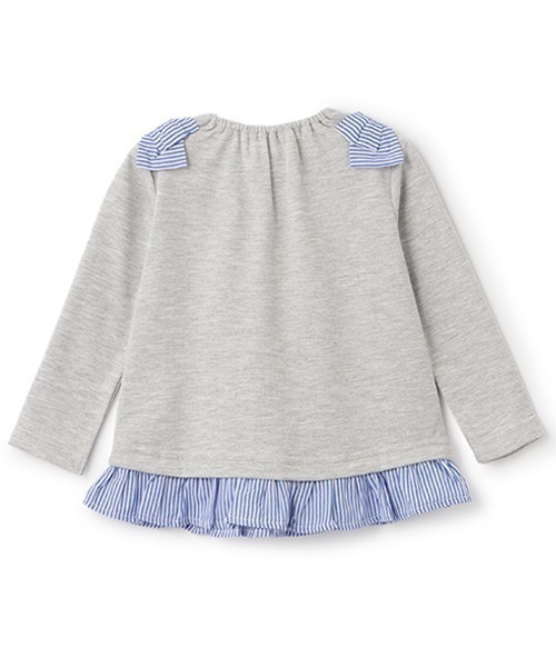 Love&Peace&Money（ラブアンドピースアンドマネー）の「肩リボントレーナー（スウェット・キッズ・ラベンダー/グレー/ピンク・130cm/80ｃｍ/90cm/110cm/100cm/120cm）」の5枚目の写真