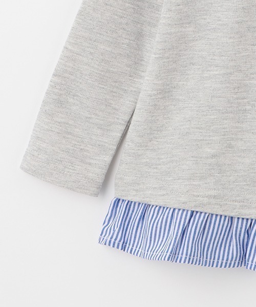 Love&Peace&Money（ラブアンドピースアンドマネー）の「肩リボントレーナー（スウェット・キッズ・ラベンダー/グレー/ピンク・130cm/80ｃｍ/90cm/110cm/100cm/120cm）」の7枚目の写真