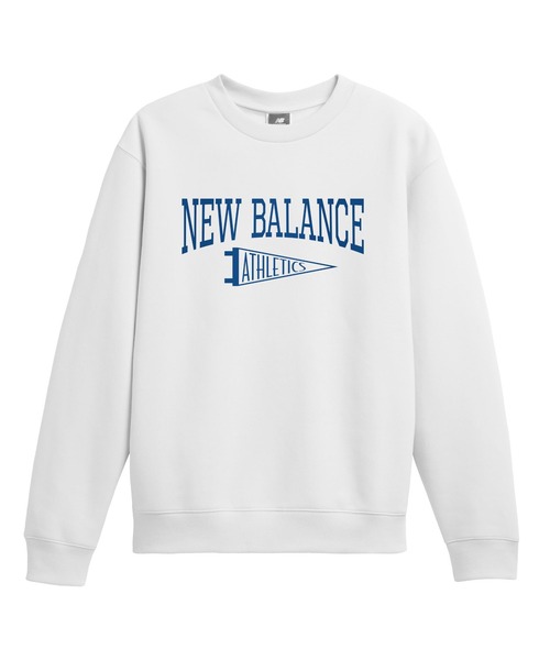 new balance トレーナー ネイビー/ホワイト セール】ペナント クルーネックスウェット（スウェット）｜New Balance