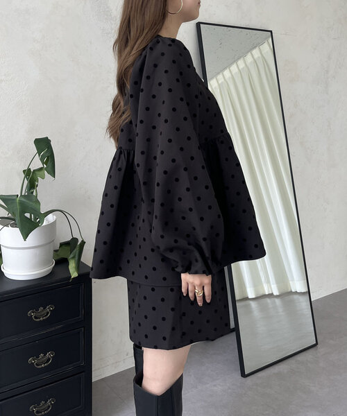 prose verse（プロズヴェール）の「フロッキードットパールボタンペプラムブラウス（シャツ/ブラウス・レディース・ブラック系その他・MEDIUM/LARGE）」の12枚目の写真