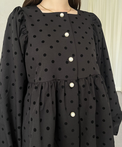prose verse（プロズヴェール）の「フロッキードットパールボタンペプラムブラウス（シャツ/ブラウス・レディース・ブラック系その他・MEDIUM/LARGE）」の17枚目の写真