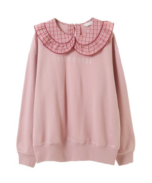 PINK HOUSE（ピンクハウス）の「タータンチェック衿付きロゴ