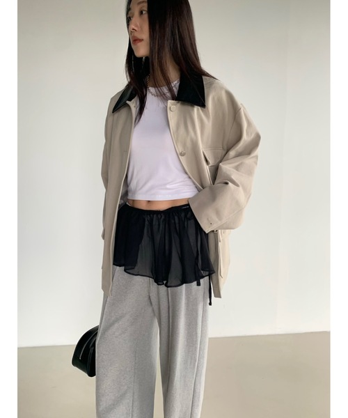 Didot.showroom（ディドット ショールーム）の「フリルミニラップSK（スカート・レディース・ブラック/ブルーグレー/ベージュ/ホワイト・FREE）」の6枚目の写真