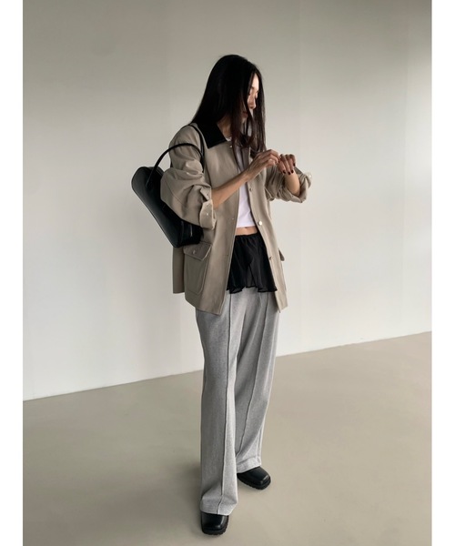 Didot.showroom（ディドット ショールーム）の「フリルミニラップSK（スカート・レディース・ブラック/ブルーグレー/ベージュ/ホワイト・FREE）」の17枚目の写真