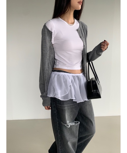 Didot.showroom（ディドット ショールーム）の「フリルミニラップSK（スカート・レディース・ブラック/ブルーグレー/ベージュ/ホワイト・FREE）」の15枚目の写真