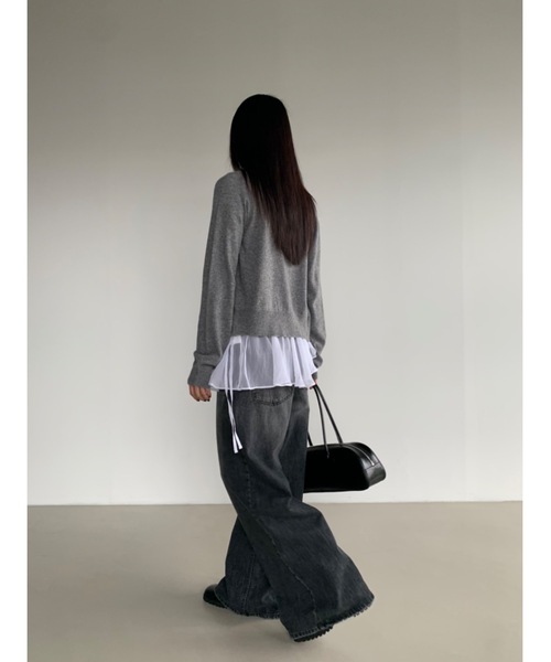 Didot.showroom（ディドット ショールーム）の「フリルミニラップSK（スカート・レディース・ブラック/ブルーグレー/ベージュ/ホワイト・FREE）」の12枚目の写真