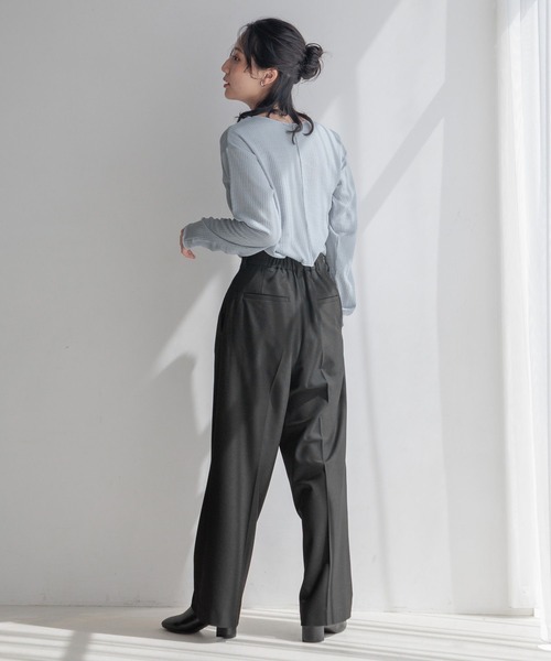 LOWRYS FARM（ローリーズファーム）の「２ＷＡＹシャーリングＰＯＬＳ 200946（Tシャツ/カットソー・レディース・アイボリー/ブラック/ブルー・FREE）」の10枚目の写真