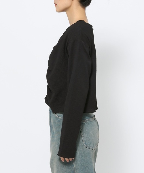 LOWRYS FARM（ローリーズファーム）の「２ＷＡＹシャーリングＰＯＬＳ 200946（Tシャツ/カットソー・レディース・アイボリー/ブラック/ブルー・FREE）」の13枚目の写真