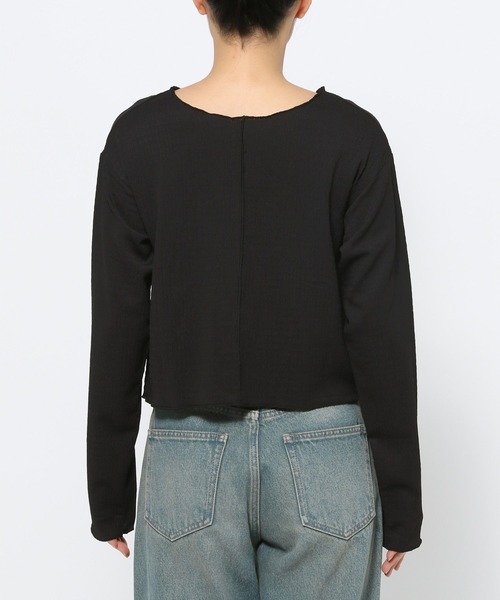 LOWRYS FARM（ローリーズファーム）の「２ＷＡＹシャーリングＰＯＬＳ 200946（Tシャツ/カットソー・レディース・アイボリー/ブラック/ブルー・FREE）」の14枚目の写真