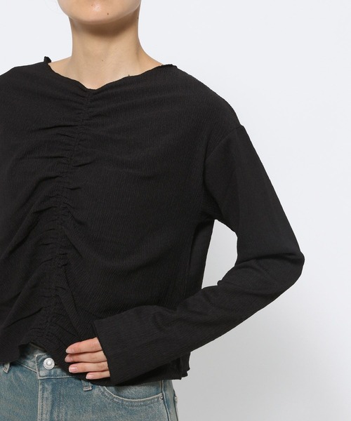 LOWRYS FARM（ローリーズファーム）の「２ＷＡＹシャーリングＰＯＬＳ 200946（Tシャツ/カットソー・レディース・アイボリー/ブラック/ブルー・FREE）」の17枚目の写真