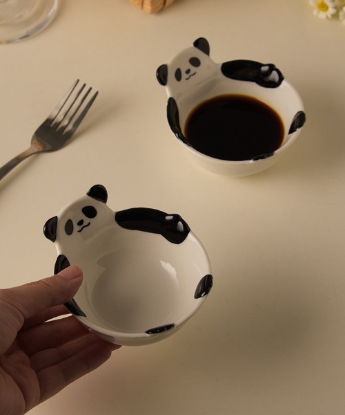 Made in I(メイドインアイ)の「スタッキングぱんだ小皿(食器・レディース・ホワイト・FREE)」の6枚目の写真