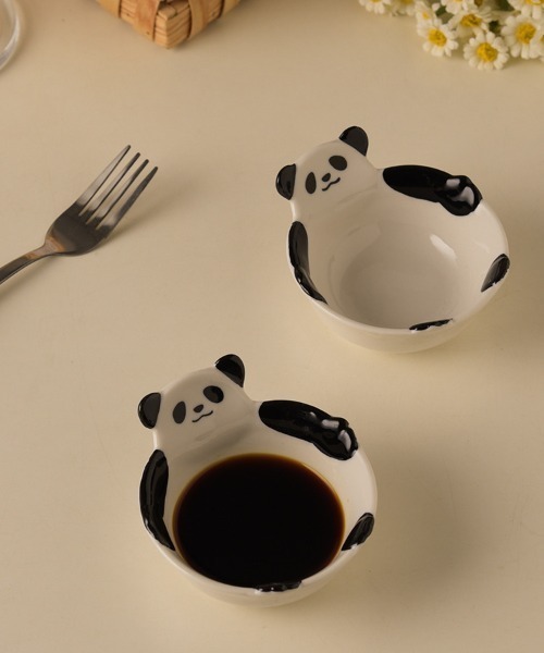 Made in I(メイドインアイ)の「スタッキングぱんだ小皿(食器・レディース・ホワイト・FREE)」の5枚目の写真