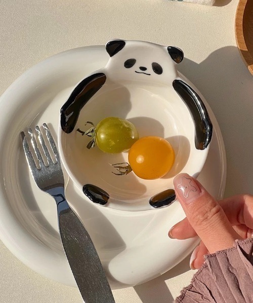 Made in I(メイドインアイ)の「スタッキングぱんだ小皿(食器・レディース・ホワイト・FREE)」の22枚目の写真