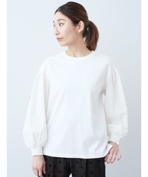 Drawer - yori ボリュームパプスリーブカットソー　ホワイト 新品】yori ヨリ ボリュームパフスリーブブラウス カットソー
