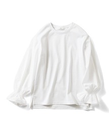 ELE STOLYOF　ボリュームスリーブのカットソー ボリュームフリルスリーブコットンカットソー M 【メール便対応