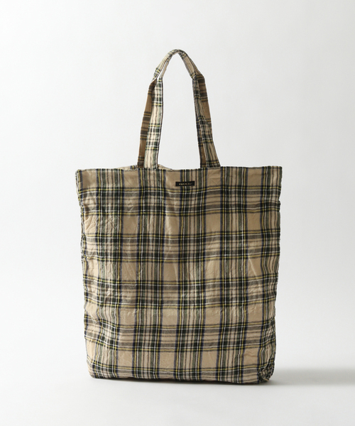 journal standard Furniture （ジャーナルスタンダードファニチャー）の「【R&D.M.Co/オールドマンズテイラー】TOTE BAG CHECK　トートバック（トートバッグ・レディース・ベージュ/レッド・FREE）」の3枚目の写真