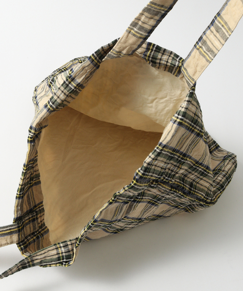 journal standard Furniture （ジャーナルスタンダードファニチャー）の「【R&D.M.Co/オールドマンズテイラー】TOTE BAG CHECK　トートバック（トートバッグ・レディース・ベージュ/レッド・FREE）」の7枚目の写真