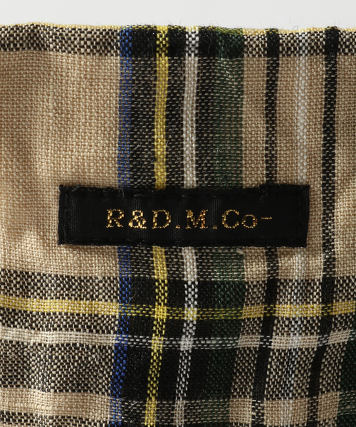 journal standard Furniture （ジャーナルスタンダードファニチャー）の「【R&D.M.Co/オールドマンズテイラー】TOTE BAG CHECK　トートバック（トートバッグ・レディース・ベージュ/レッド・FREE）」の9枚目の写真