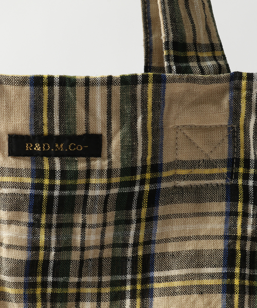 journal standard Furniture （ジャーナルスタンダードファニチャー）の「【R&D.M.Co/オールドマンズテイラー】TOTE BAG CHECK　トートバック（トートバッグ・レディース・ベージュ/レッド・FREE）」の11枚目の写真