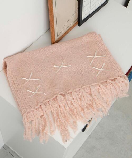 WEGO（ウィゴー）の「WEGO/リボン付きニットストール（マフラー・レディース・ライトグレー/ライトピンク/ホワイト・FREE）」の19枚目の写真