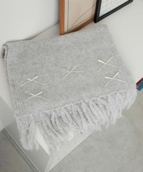 WEGO（ウィゴー）の「WEGO/リボン付きニットストール（マフラー・レディース・ライトグレー/ライトピンク/ホワイト・FREE）」の20枚目の写真